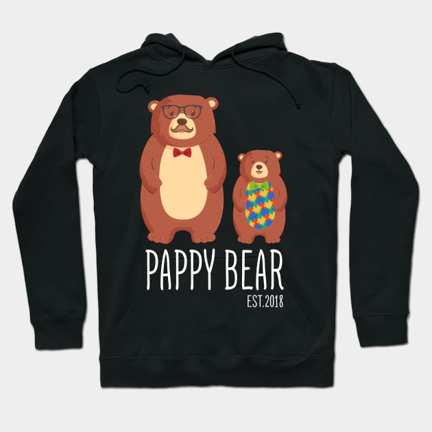 Sympathy Gifts Papa Bear Est PAPPY BEAR Hoodie by KittleAmandass